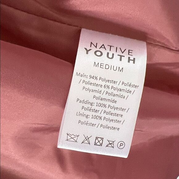 NWT Native Youth Avery Puffer Jacket Dusty Rose in Size M - Picture 11 of 15